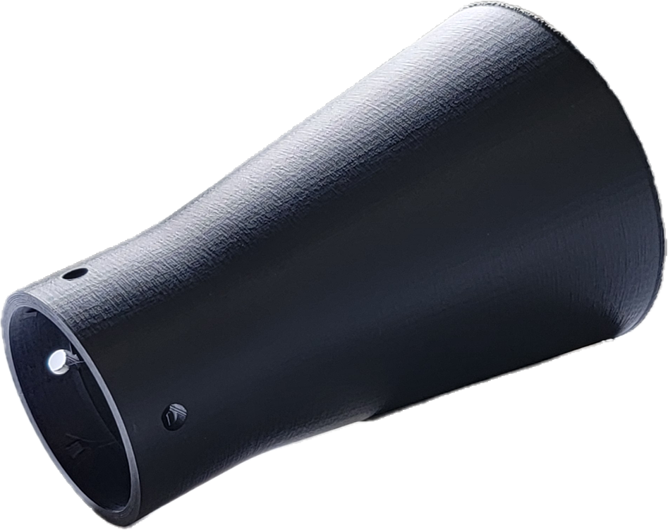 MB7974 Snap On Horn for MaxBotix Ultrasonic Sensors in the color Black