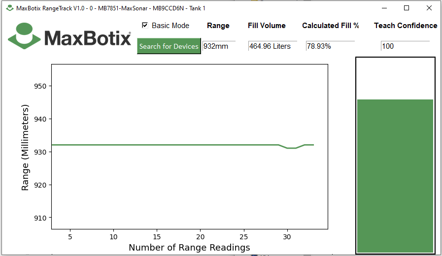 RangeTrack USB Sensor Software